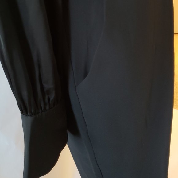 NWT Harlyn Black Tuxedo Straight Leg Jumpsuit - Picture 4 of 8
